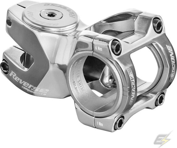 REVERSE Components Potence Black-ONE D-2 Titanium 31.8/35 - silver/50 mm/8°