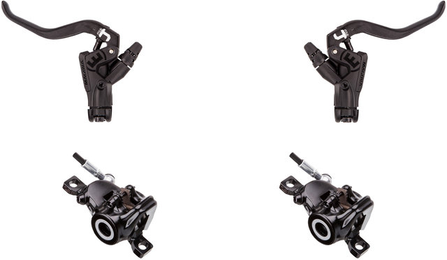 Magura Set de Freins à Disque av+arr MT4 Carbotecture® - polished black anodized/set (roue avant et arrière)
