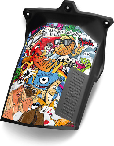 rie:sel design Adhesivo para guardabarros roxy:coat para RockShox ZEB (A1) - stickerbomb eyecatcher