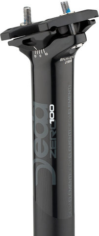 DEDA Tija de sillín Zero100 - black on black/31,6 mm / 350 mm / SB 0 mm