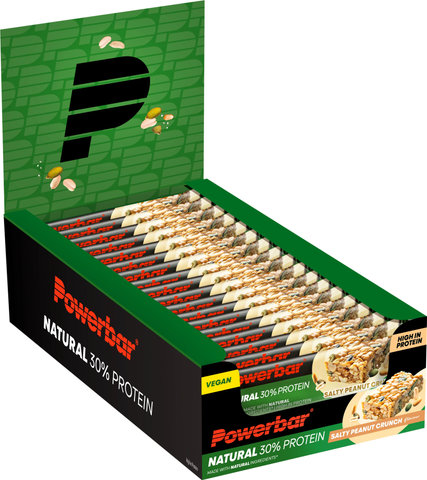 Powerbar Barritas de proteína veganas Natural Protein 30% - 18 Unidades - salty peanut crunch | salty peanut crunch