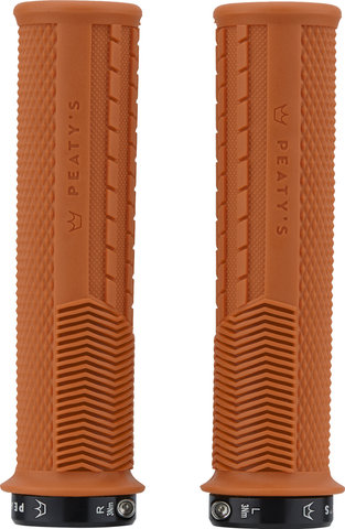 Peaty's Monarch Grips Knurl Lock-On Handlebar Grips - mango/thin