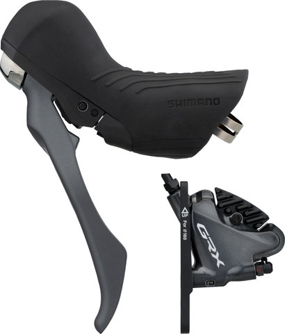 Shimano GRX BR-RX810 + BL-RX810 Disc Brake - black-grey/Front wheel/Left (side-specific)