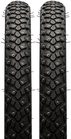 Schwalbe Set de 2 Pneus Rigides Cloutés Marathon Winter Plus 24" - noir-reflex/24x1,75 (47-507)