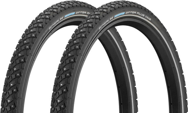 Schwalbe Marathon Winter Plus 28" Draht-Spikereifen 2er-Set - schwarz-reflex/50-622 (28x2,0)