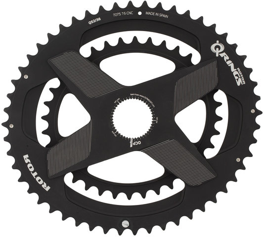 Rotor Double Chainring DM Spidering for ALDHU / VEGAST / INPower, Q-Rings - black-matte/36-52 tooth