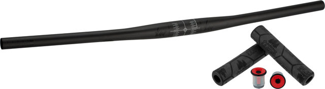 tune Set de manillar MTB Flatbar Carbon - schwarz rot | 780 mm | 780 mm