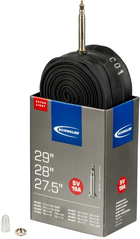 Schwalbe Cámara de aire 19A Extralight para 27,5" / 28" / 29" - 25 unidades - universal/28 x 1,5-2,35 SV