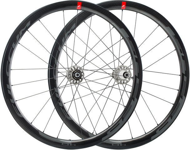 Fulcrum Juego de ruedas Speed 40 DB Disc Center Lock Carbon - negro/28" set (RD 12x100 + RT 12x142) Shimano