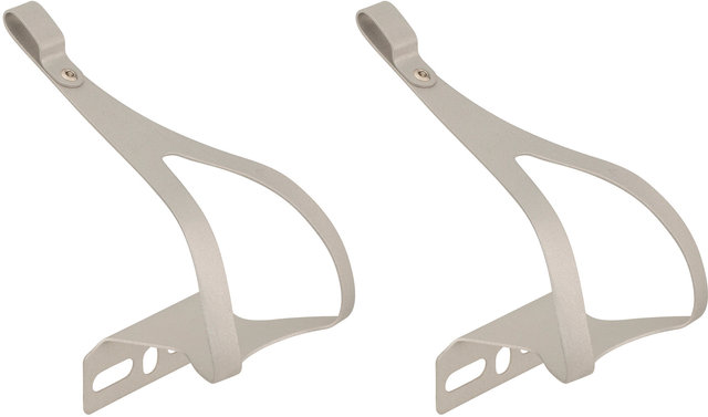 MKS Ganchos de pedal Toe Clip Alloy - plata/M