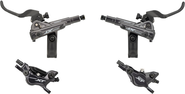 Shimano XT BR-M8120 / BR-M8100 Disc Brake Set w/ Resin Pads J-Kit - black/set (front+rear)