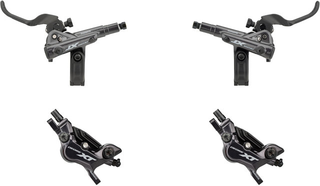 Shimano XT BR-M8120 Disc Brake Set w/ Resin Pads J-Kit - black/set (front+rear)