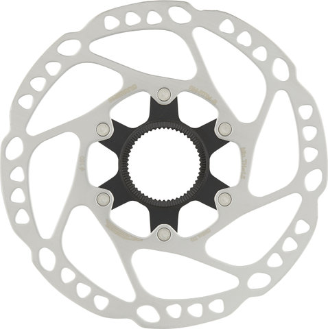 Shimano Bremsscheibe SM-RT64 Center Lock Magnet + Innenverzahnung für Deore - silber-schwarz/160 mm