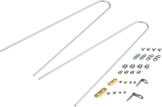H1 Fender Set - fluted hammered-aluminium/43 mm / 28"