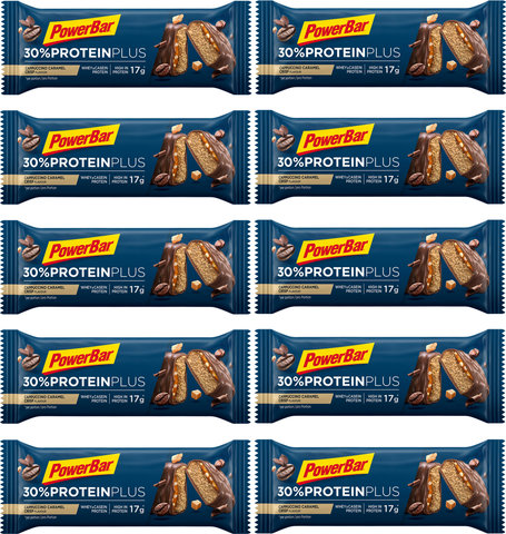 Powerbar Protein Plus 30 % Proteinriegel - 10 Stück - cappuccino-caramel-crisp