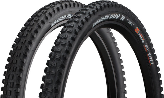 Maxxis Minion DHF / DHR II 3C MaxxTerra EXO WT TR 27.5" Folding Tyre Set - black/27.5x2.5 / 27.5x2.4