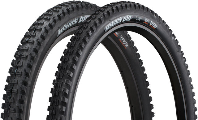 Maxxis Minion DHF / DHR II Dual EXO WT TR 27,5" Faltreifen 2er Set - schwarz/27,5x2,5 / 27,5x2,4