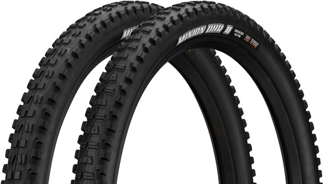 Maxxis Minion DHF / DHR II Dual EXO WT TR 29+ Faltreifen 2er Set - schwarz/29x2,6