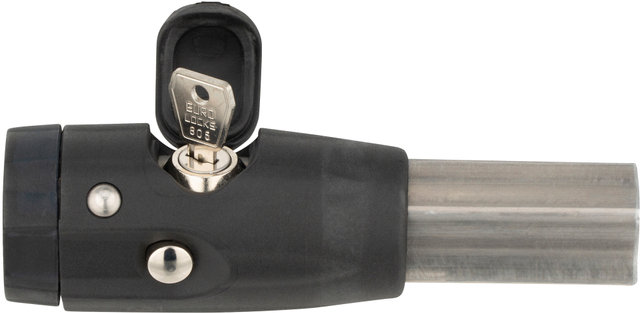 Tow Bar Connector w/ Lock for Pressed Square Tubes - black/23.5 mm