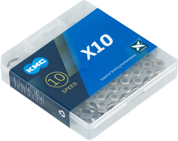 KMC Cadena X10 10 velocidades - silver-black/10 velocidades