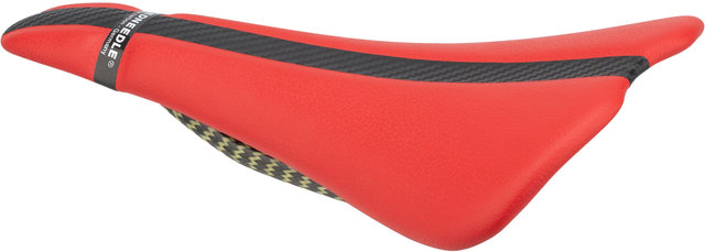 Selle Speedneedle 20TWENTY Carbon avec Cuir - rouge/135 mm