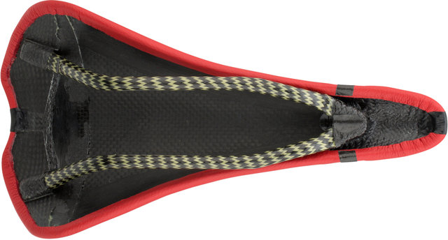 Selle Speedneedle 20TWENTY Carbon avec Cuir - rouge/135 mm