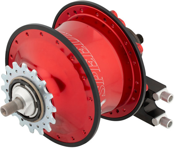 Rohloff Speedhub 500/14 TS Schraubachse 135 mm Getriebenabe - rot-eloxiert/Typ 7, 32 Loch