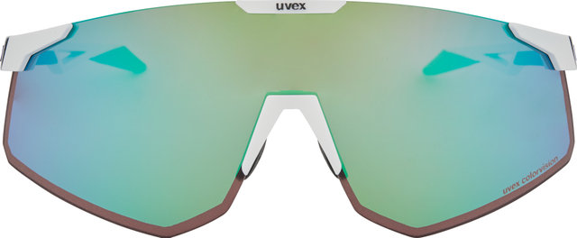 uvex pace perform CV Sportbrille - white matt/glossy green