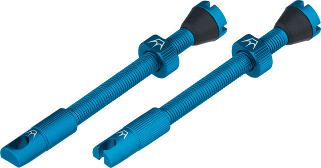 Peaty's Holeshot Fast Flow tubeless valves - turquoise | Presta Valve (SV) | 60 mm