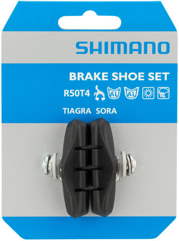 Shimano Bremsschuhe R50T4 für Tiagra, Sora - 5 Paar - schwarz/universal