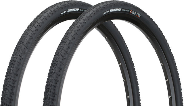 Maxxis Set de 2 Pneus Souples Rambler Dual SilkShield TR 28" - noir/40-622 (700x40C)