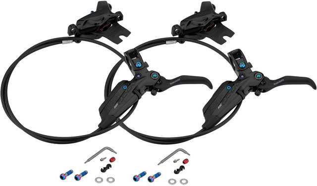 SRAM Code RSC v+h Set Scheibenbremse - black anodized-rainbow/Satz (VR + HR)