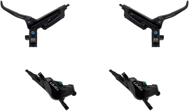 Level Ultimate Carbon v+h Set Scheibenbremse - black anodized-rainbow/Satz (VR + HR)
