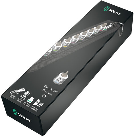 Set d'Embouts Belt A 3 Torx HF Zyklop avec Fonction de Maintien - noir-argenté/universal