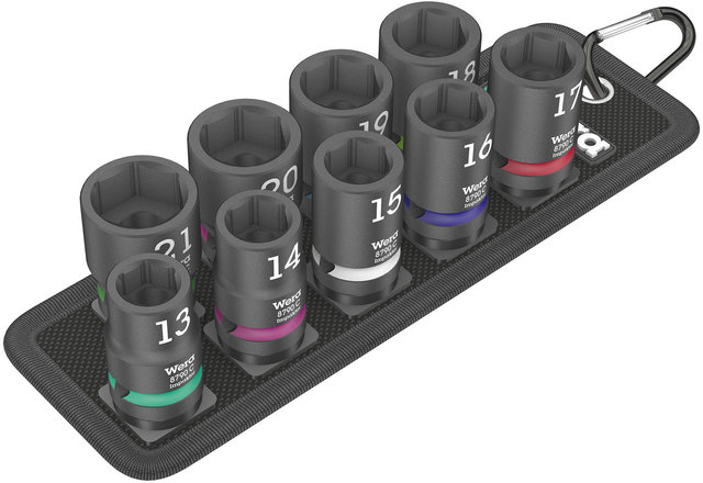 Wera Set d'Embouts pour Clef à Douille Belt C Impaktor 1 - noir-vert/universal