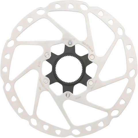 Shimano SM-RT64 Center Lock Brake Rotor for Deore w/ Internal Teeth - silver-silver/180 mm