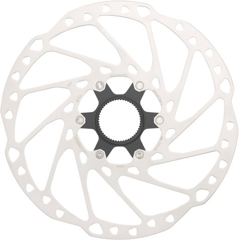 Shimano SM-RT64 Center Lock Brake Rotor for Deore w/ Internal Teeth - silver-black/203 mm