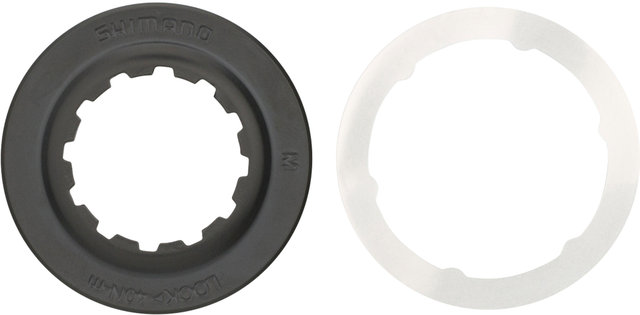 Disco de freno SM-RT64 Center Lock con dentado interno para Deore - negro-plata/203 mm
