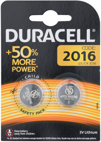 Duracell Lithiumbatterie CR2016 - 2 Stück - universal/universal