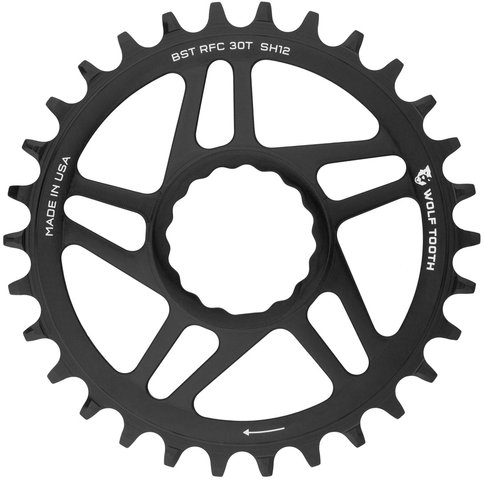 Plato Direct Mount Boost Race Face p. cadena Shimano HG+ 12 velocid. - black/30 dientes