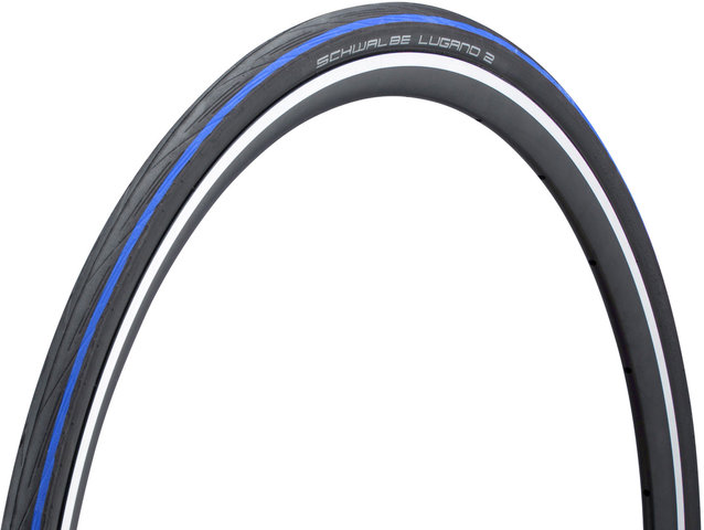 Schwalbe Pneu Souple Lugano II 28" - noir-bleu/25-622 (700x25C)