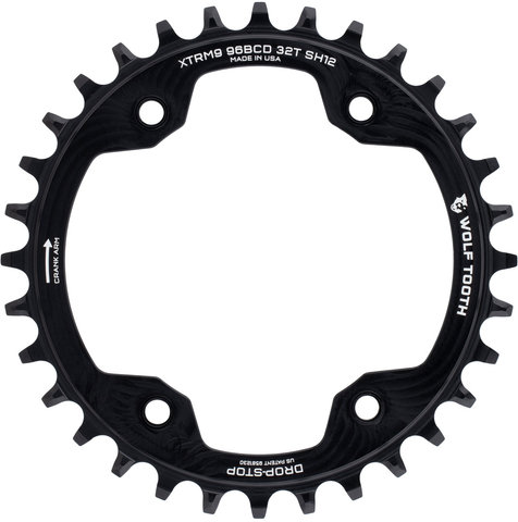 Plato 96 BCD Shimano M9000 para cadena HG+ 12 velocidades - black/32 dientes