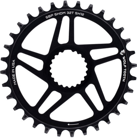 Wolf Tooth Components Direct Mount Super Boost Shimano Chainring for 12-speed Chains - black/32 tooth