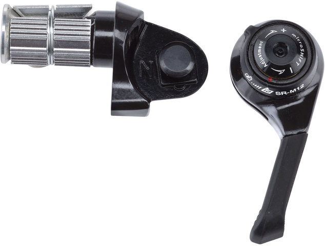 microSHIFT Pal. de cambios de extremo de manillar BS-SR-M12-R 12 vel. p. SRAM MTB - negro/12 velocidades