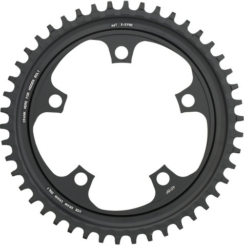X-Sync Chainring for Force 1 / Rival 1 / CX 1, 110 mm - grey anodized/46 tooth