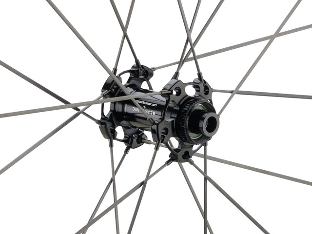 Black Inc 48|58 Disc Center Lock Carbon 28" Laufradsatz - black label/28"/Non Boost/Non Boost/100 mm/142 mm/Shimano Road/142 mm/100 mm/Shimano Road/100 mm