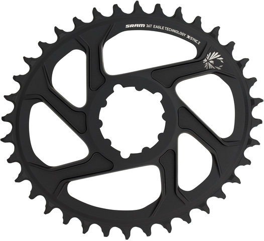 SRAM Kettenblatt Oval X-Sync 2 Direct Mount 6 mm für X01/XX1/GX Eagle - black/36 Zähne