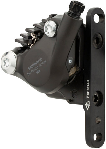 Shimano GRX Brake Caliper BR-RX400 w/ Resin Pads - black/front flat mount