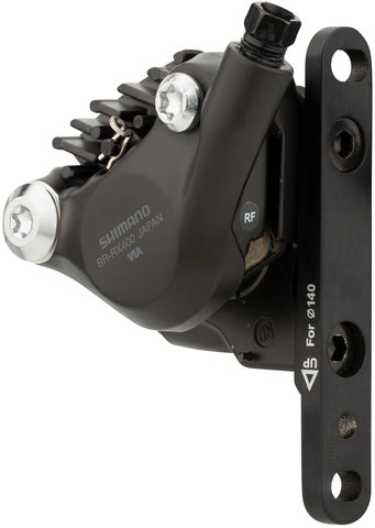 Shimano Étrier de Frein GRX BR-RX400 avec Plaquettes en Résine - noir/roue avant Flat Mount