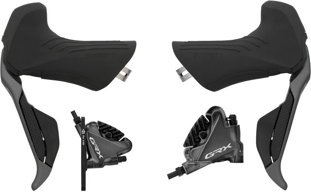 Set de frenos de disco d+t GRX BR-RX810 + Di2 ST-RX815 - negro-gris/set (RD + RT)